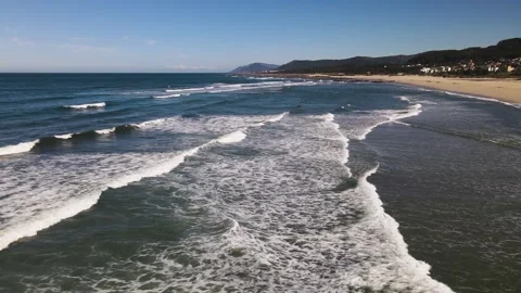 View of a moving wave in the sea Stock Footage 241678464
