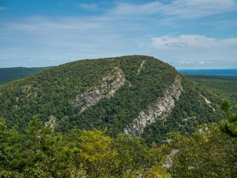 View of Mt. Tammany from view point on Mt. Minsy Stock Photos
