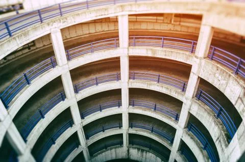 View of multilevel parking Stock Photos