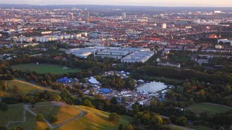 View of munich, olimpiapark Stock Footage 40404132
