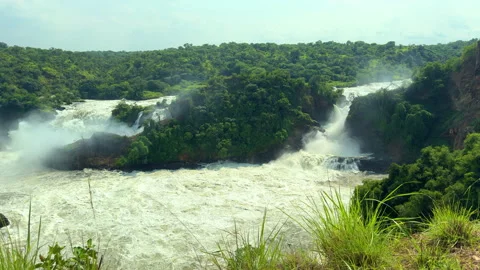 View of Murchison Falls in Uganda Stock Footage 311648100