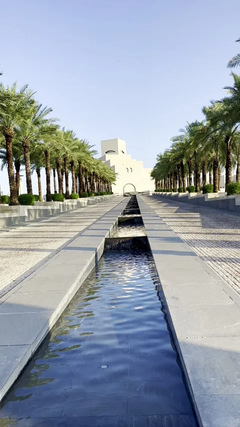 View of the Museum of Islamic Art Video stock 325901885
