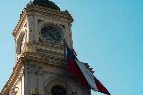 View of the museum with its clock tower Stock Photos