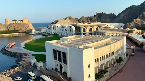 View from Mutrah beach in Muscat Stock Footage 328450707