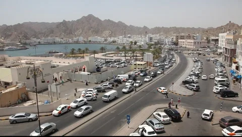 View of Mutrah Corniche, Muscat Stockbeeldmateriaal 6530397