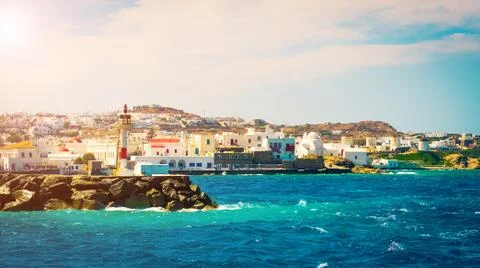 View to Mykonos Stock Photos