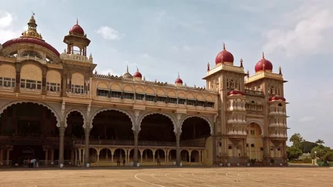View of Mysore palace. Stock Footage 132814178