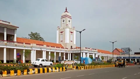 View of Mysore railway station. Stock Footage 130963254