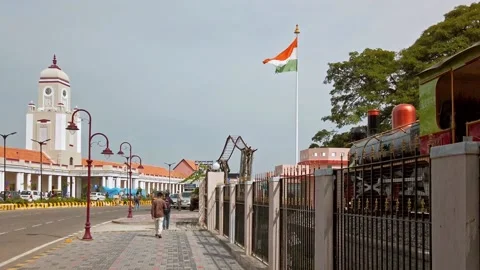 View of Mysore railway station. Stock Footage 130963715