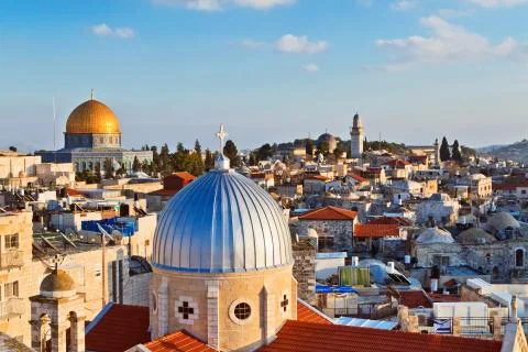 View on n rooftops of Old City of Jerusalem Stock Photos
