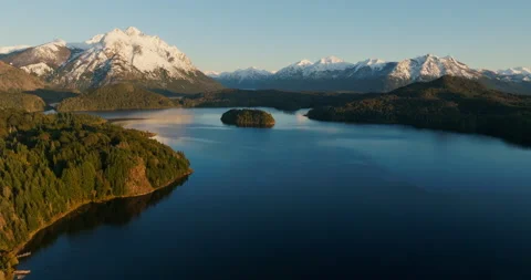 The View Of Nahuel Huapi Lake And Tronador Mountain Video stock 231247061