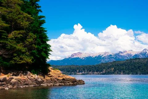 View of Nahuel Huapi Lake Stock Photos