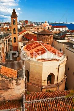View on naples old town. italy Stock Photos