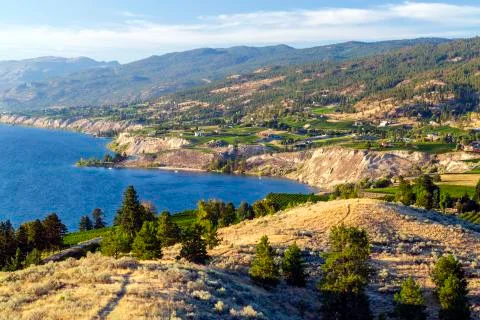 View of the Naramata Bench from Munson Mountain in the Okanagan Valley city o Photos