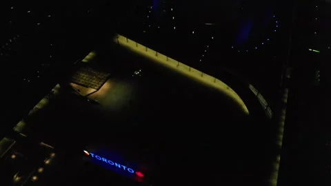 View of Nathan Phillips square at night Stock Footage 143154800