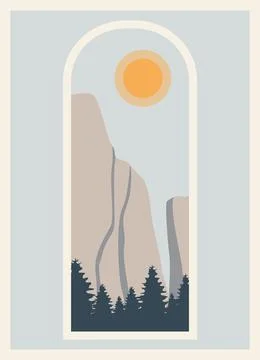 View of National Park poster vector illustration design Stock Illustration