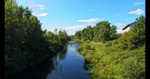 View of the natural course of the Ticino River Video stock 315913487