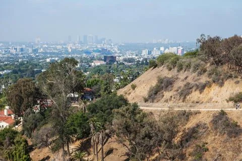 View of natural in mountains, Los Angeles runyon canyon park, California Stock Photos