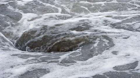View of natural whirlpool in water Stock Footage