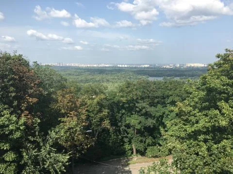 View of nature from the bridge Stock Photos