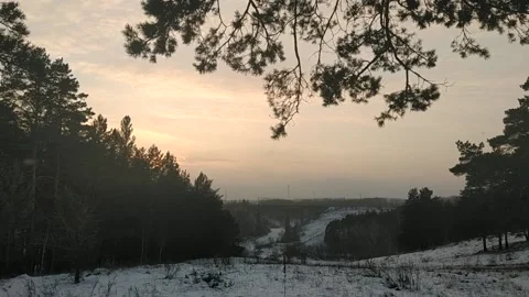 View of nature from the mountain to the river Stock Footage 146098253