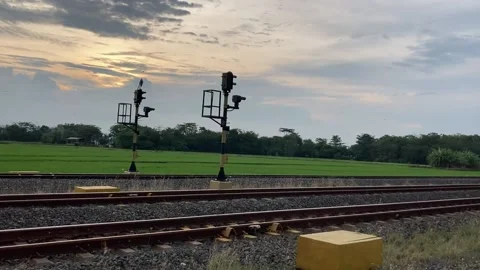 View nature sunset Video stock 219065642