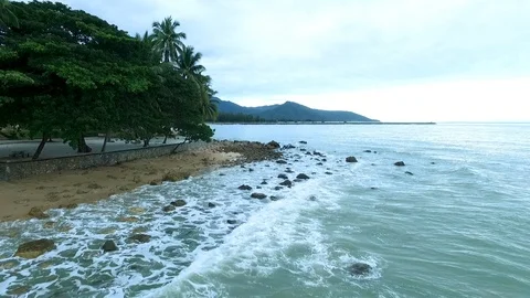 View of nature,rocks on beach Stock Footage 120981807