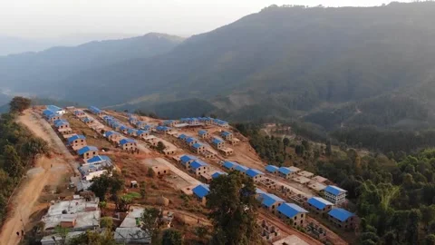 View of near Barpak Stockbeeldmateriaal 170883286