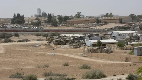 View of a neglected Arab settlement. Video stock 187979088
