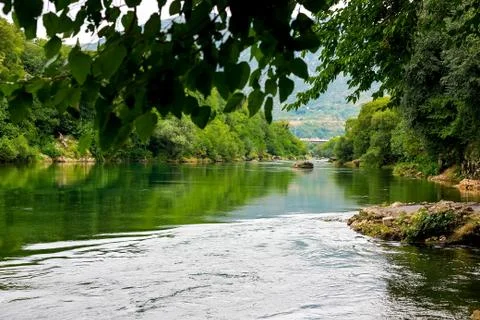  View of the Netherva River. Stock Photos