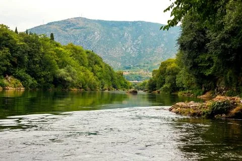  View of the Netherva River. Stock Photos
