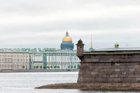 View of The Neva River and Peter and Paul Fortress. St Petersburg. Russia Stock Photos