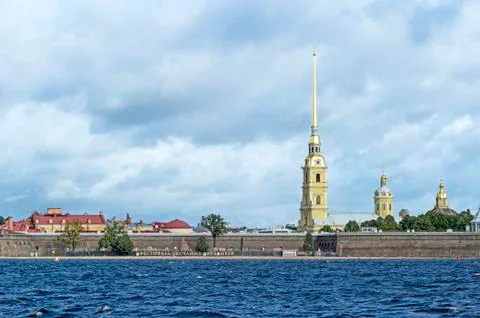 View from the Neva river to Peter and Paul fortress St. Petersburg, Russia, S Stock Photos