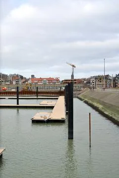 View on new marina floating platform in 2021 Stock Photos