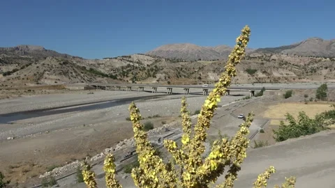 View on the new modern bridge of Cendere next to the old one Stock Footage 156474009