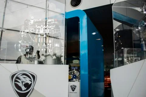 A view for new motor model inside proton company.  Foto stock