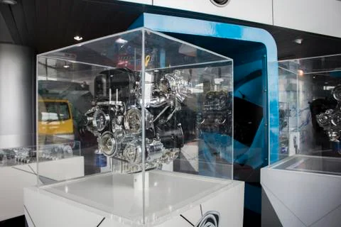 A view for new motor model inside proton company.  Stock Photos
