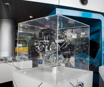 A view for new motor model inside proton company.  Stock Photos
