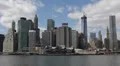 View of New York City Downtown Skyline One World Trade Center Commercial Office HD Footage