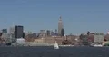 View of New York City with Empire State Building and Ferryboat Transport Ship Ny 4k or 4k+ Resolution