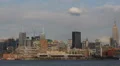 View of New York City Manhattan Midtown Skyline Empire State Building Sunlight HD Footage