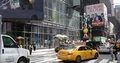 View of New York City Midtown Manhattan Car Traffic and People on Seventh Avenue 4k or 4k+ Resolution