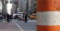 View of New York City Pedestrians Crossing Crosswalk Cars Traffic Rush Hour Day 4k or 4k+ Resolution