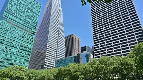 View of the New York Skyline Stock Footage 310656523