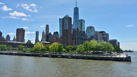 View of the New York Skyline Stock Footage 310657035