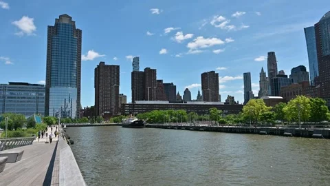 View of the New York Skyline Stock Footage 310657041
