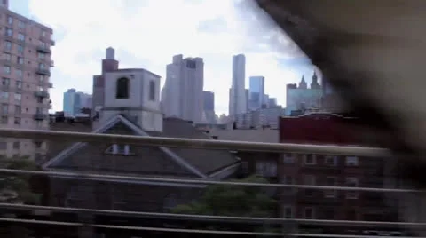 View of New York on Subway Train Stock Footage 25770097