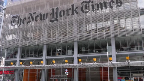 View of new york times office :10/04/2020: NYC NY USA Stock Footage
