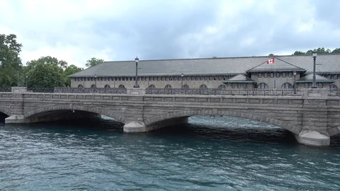 View of Niagara falls and Niagara River. The Largest Waterfall In North America. Stock Footage 93567341