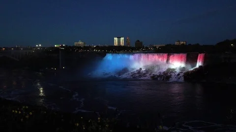 The view of the Niagara Falls Stock Footage 123081894